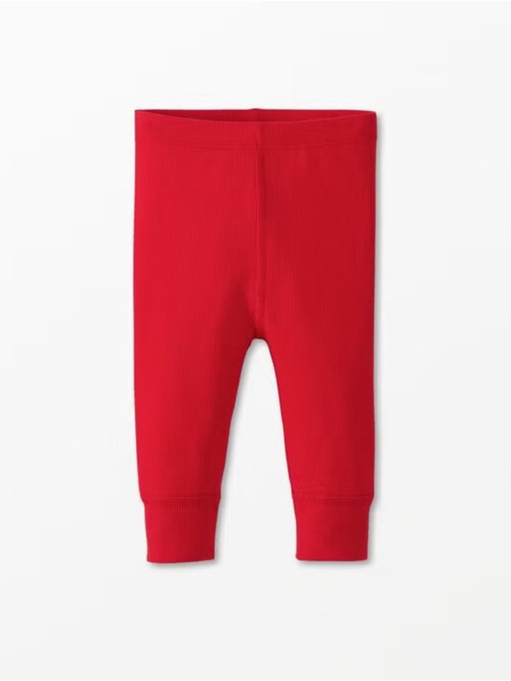 Hanna Andersson Bright Red Ribbed Toddler Leggings